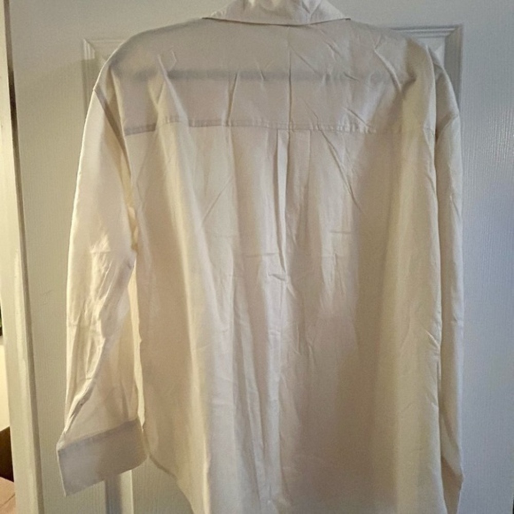 Banana Republic White Cotton Button Down Shirt NWT Size L - Picture 4 of 5